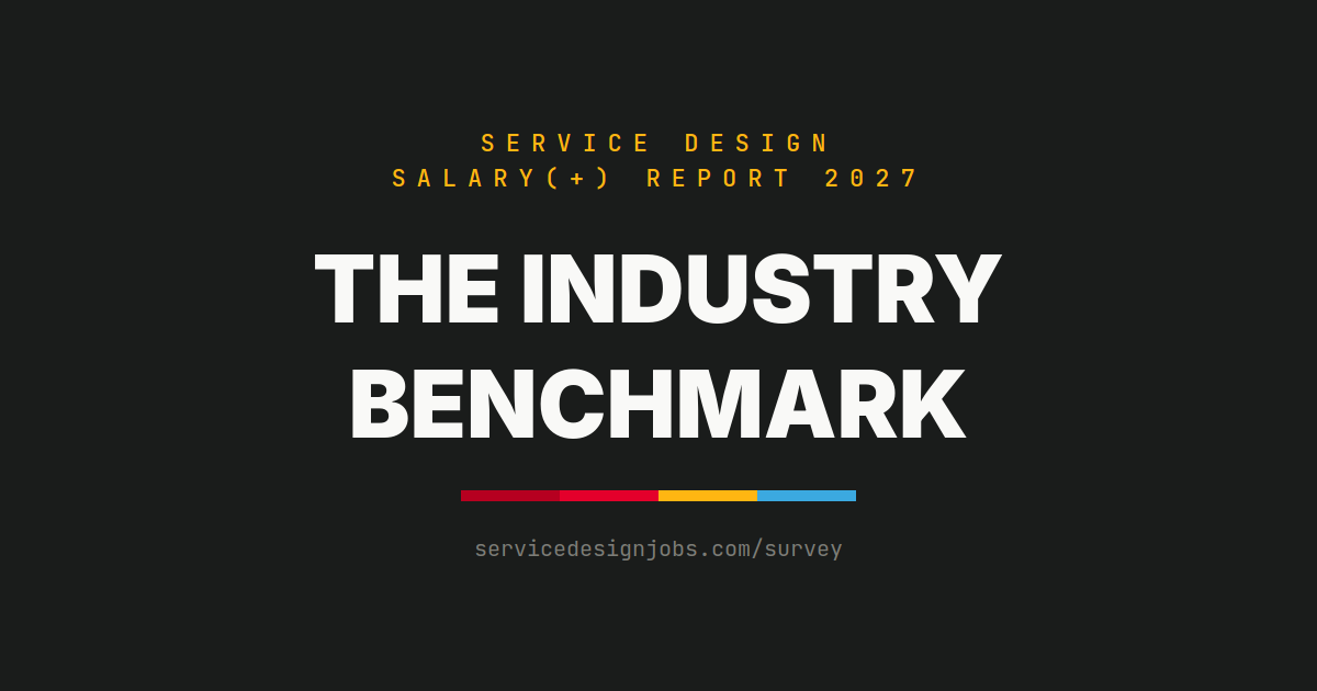 Dark share card: the industry benchmark, the Service Design Salary(+) Report 2027