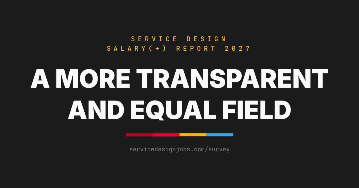 Dark share card: a more transparent and equal field, the Service Design Salary(+) Report 2027